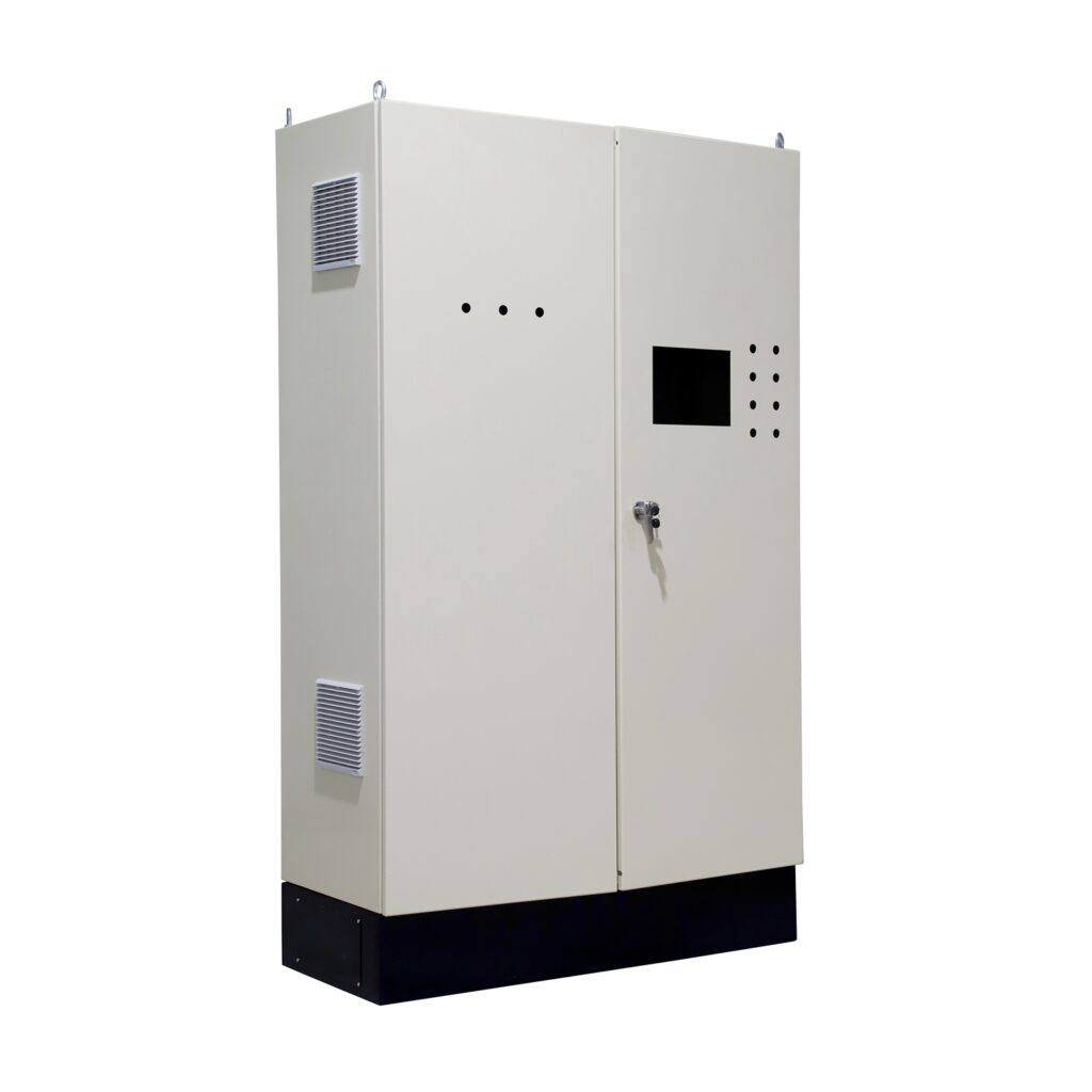 Large-Floor-Standing-Sheet-Metal-Control-Cabinet-Cooling-Vents - Custom Industrial Chassis - Custom PLC Control Cabinet &a...
