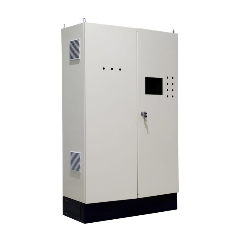 Large-Floor-Standing-Sheet-Metal-Control-Cabinet-Cooling-Vents - Custom Industrial Chassis - Custom PLC Control Cabinet &a...