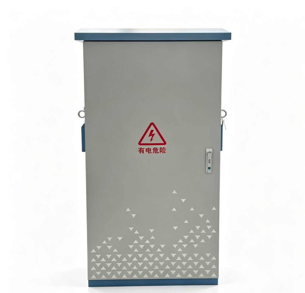 Outdoor-Rainproof-Sheet-Metal-Power-Control-Cabinet - Custom Industrial Chassis - Custom PLC Control Cabinet & Integra...